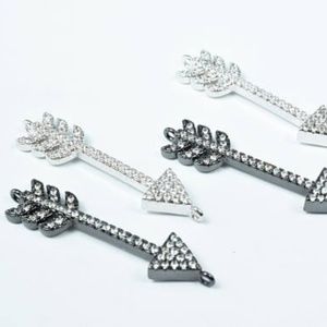Cupid Arrow Micro Pave Cubic Zirconia CZ